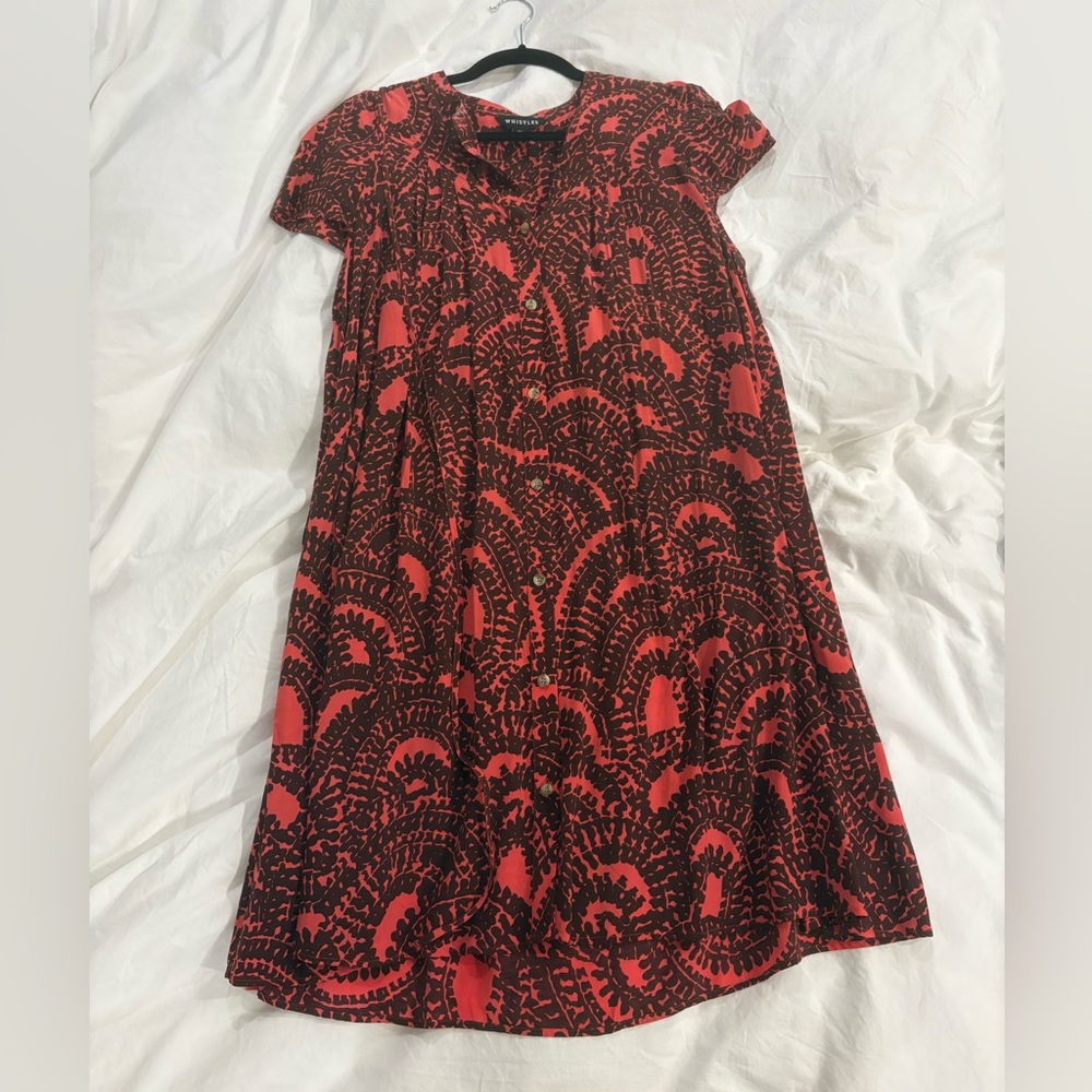 Whistles button down dress with tie